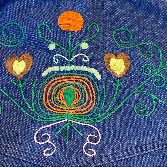 70’s Embroidered Jean Shirt/Jacket - Picture 14 of 16